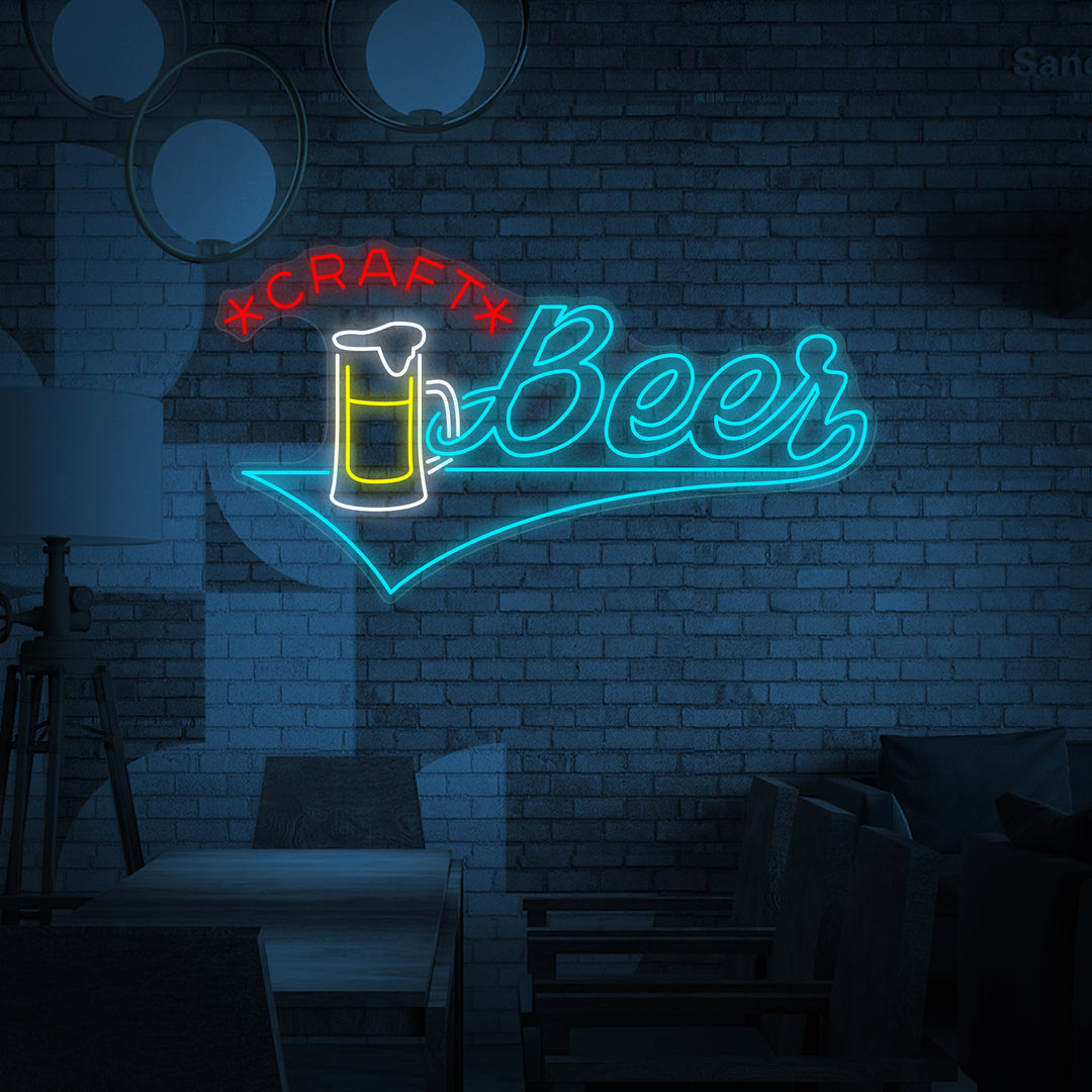 "Craft Beer Muki Baari" Neonkyltti