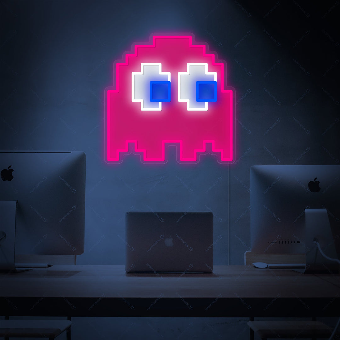 "Arcade Ghost" Neonkyltti
