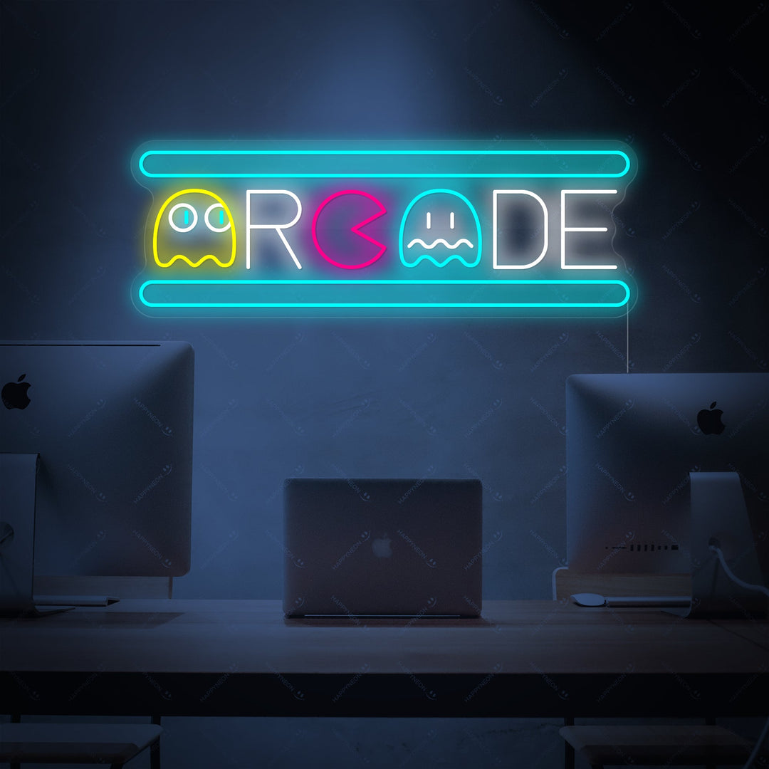 "Arcade Ghost" Neonkyltti