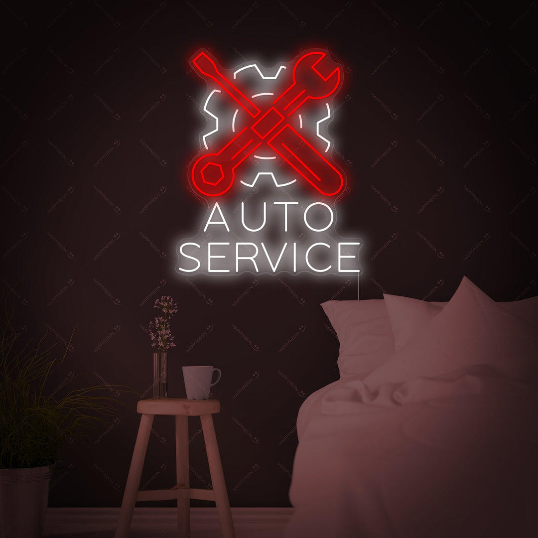 "Auto Service" Neonkyltti