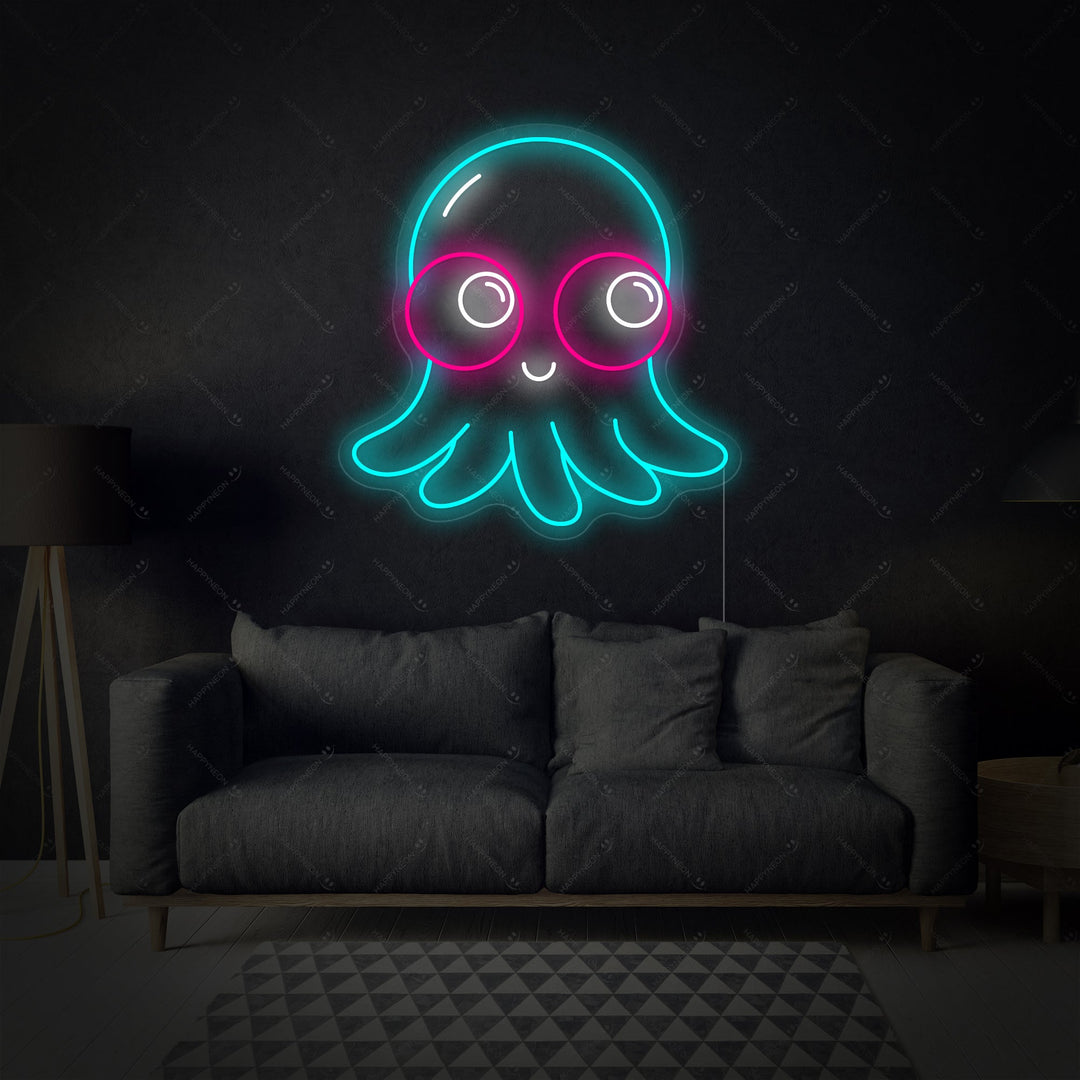 "Vauva Octopus" Neonkyltti