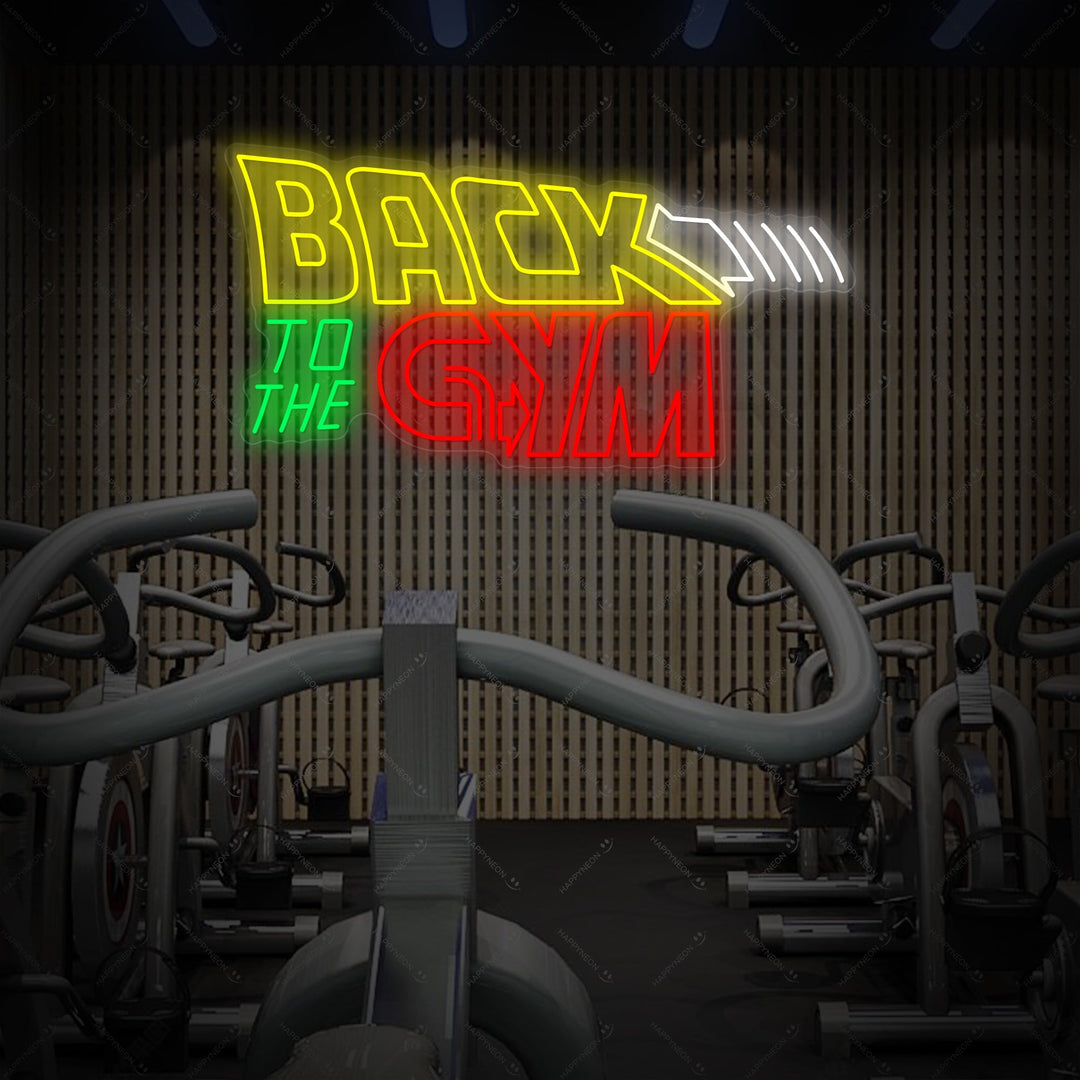 "Back To The Gym" Neonkyltti