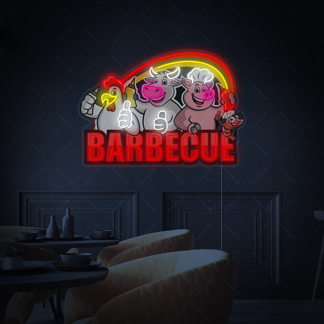 "Barbecue" Neonkyltti