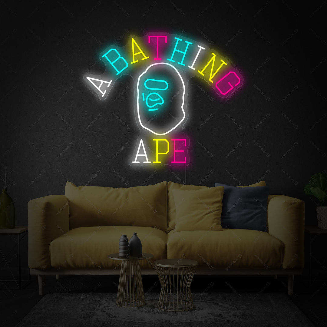 "Bathing Ape" Neonkyltti