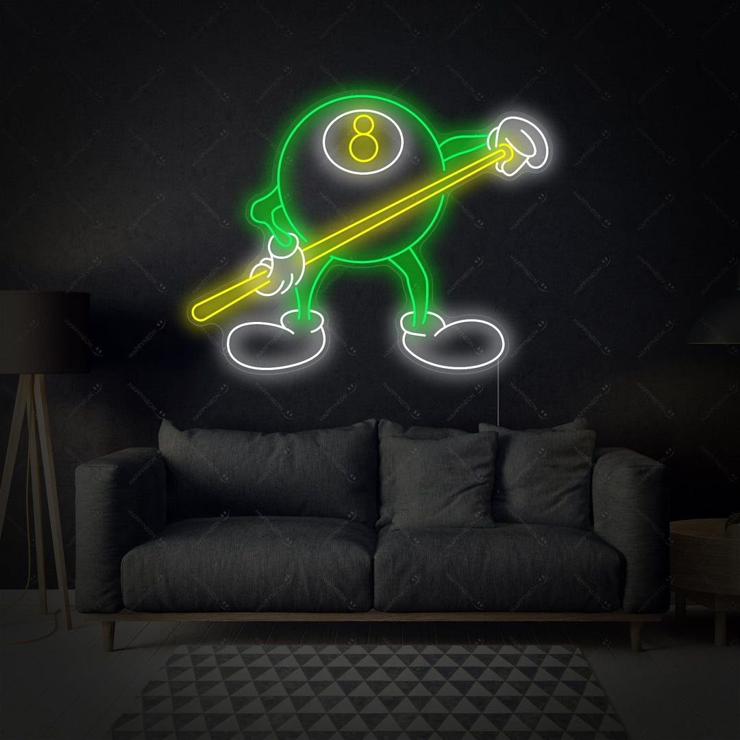 "Biljardi mies" Neonkyltti