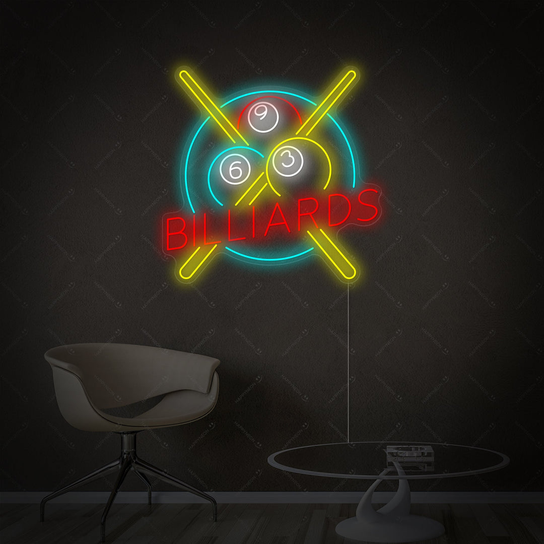 "Billiards" Neonkyltti