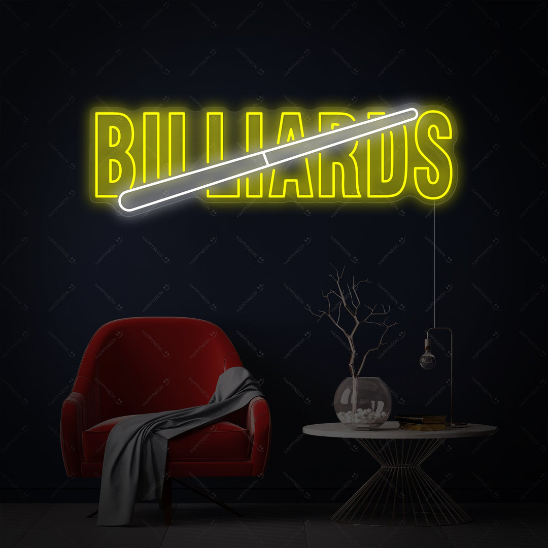 "Billiards" Neonkyltti