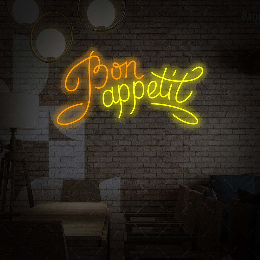 "Bon Appetit" Neonkyltti