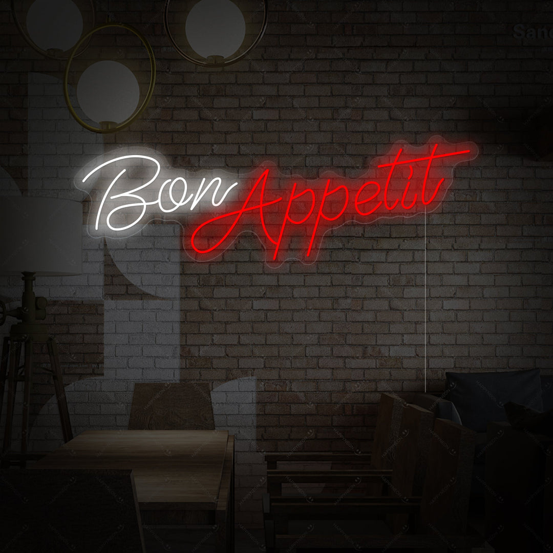 "Bon Appetit" Neonkyltti
