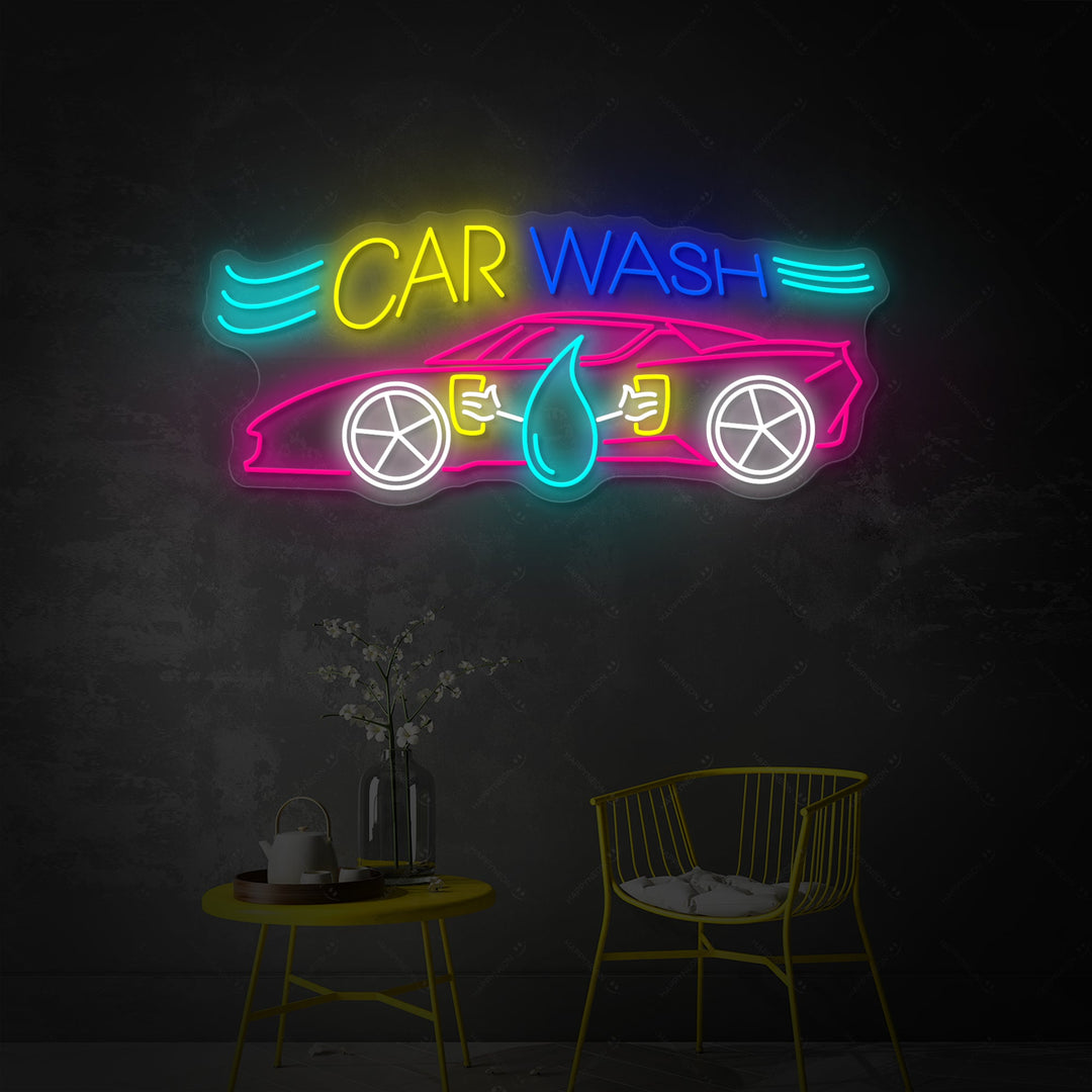"Car Wash" Neonkyltti