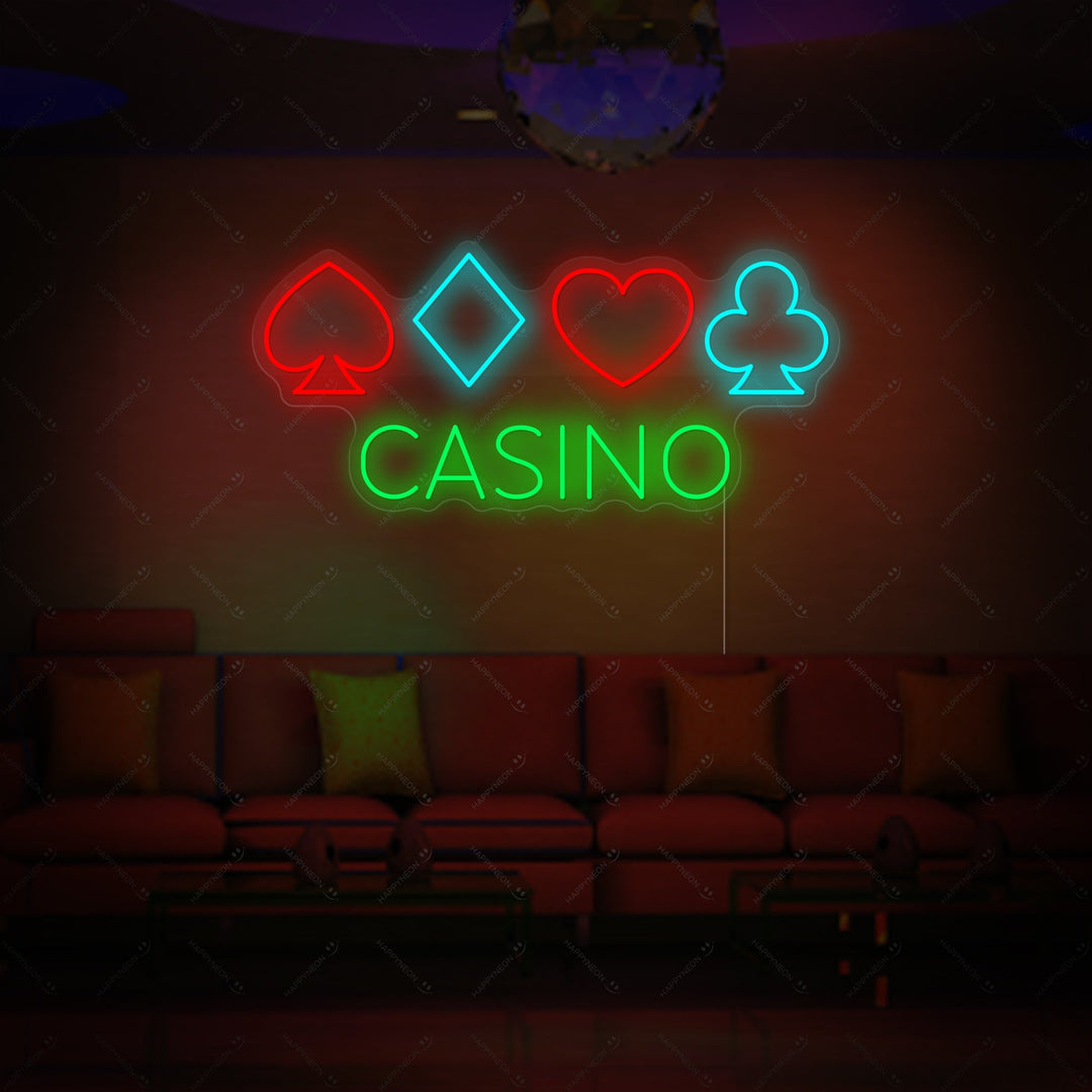 "Casino Poker" Neonkyltti