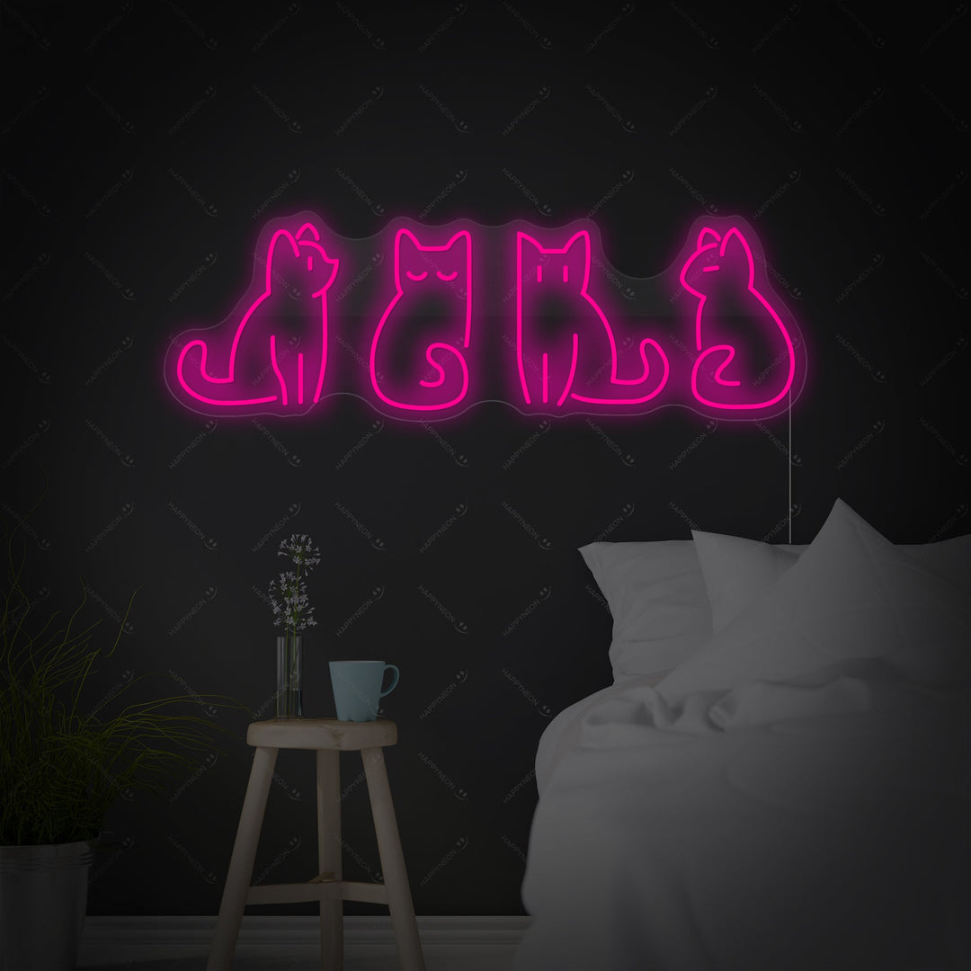 "Kissat" Neonkyltti