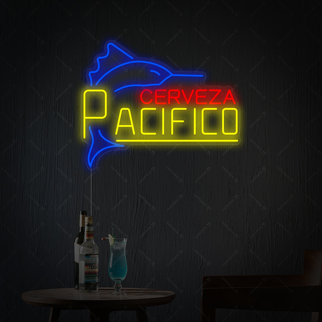 "Cerveza Pacifico" Neonkyltti