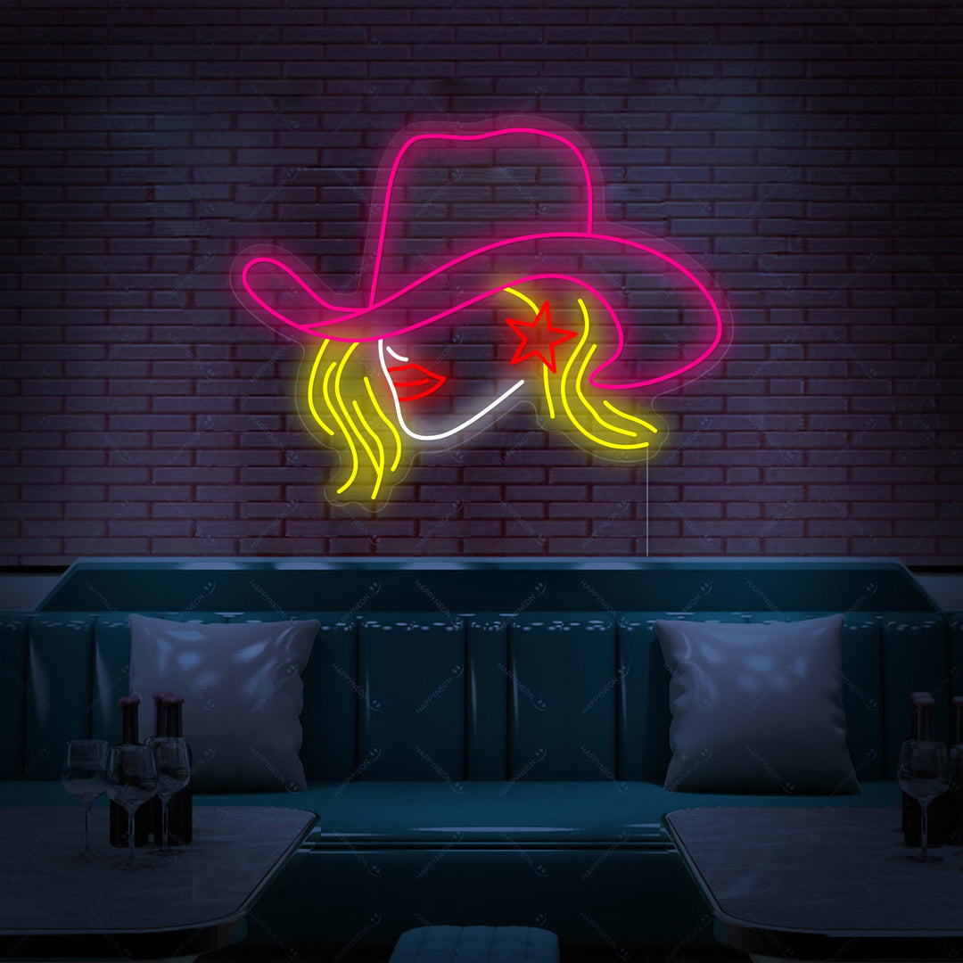 "Cowgirl" Neonkyltti