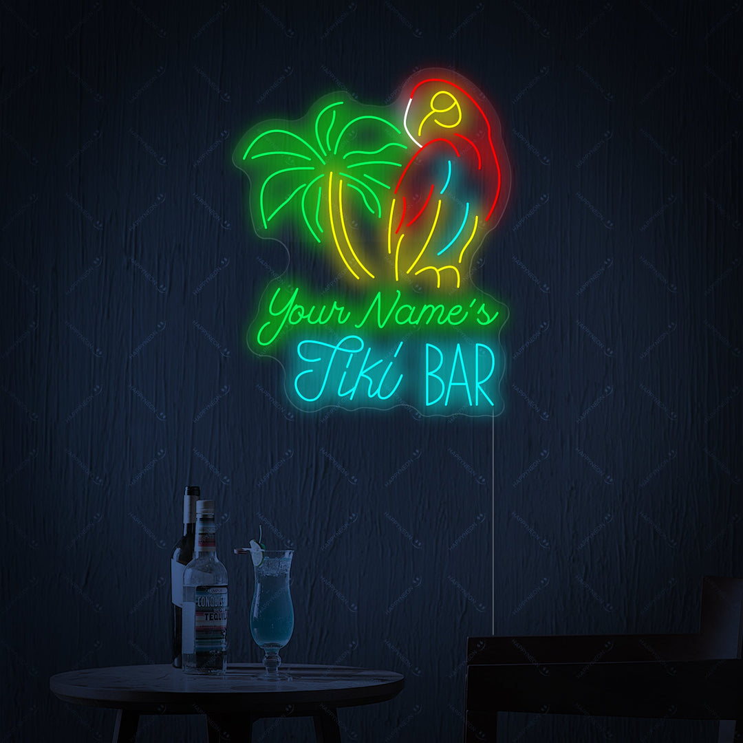 "Custom Tiki Bar" Neonkyltti