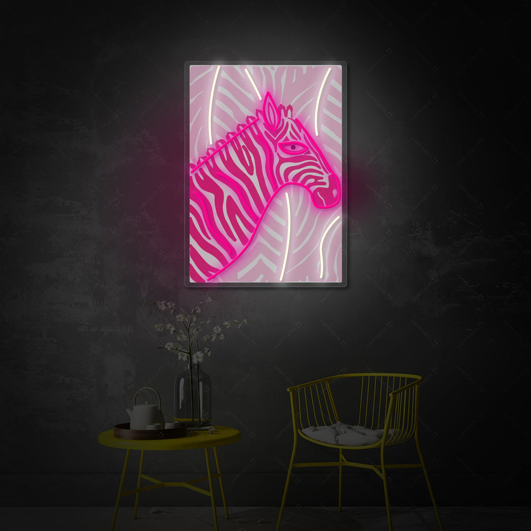 "Hot Pink Zebra" Neonkyltti