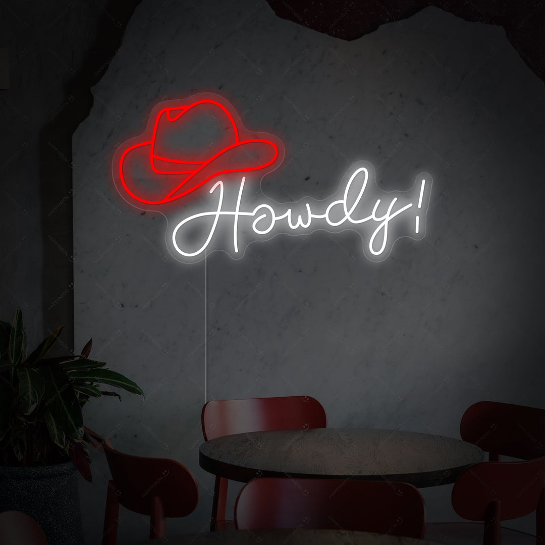 "Howdy" Neonkyltti