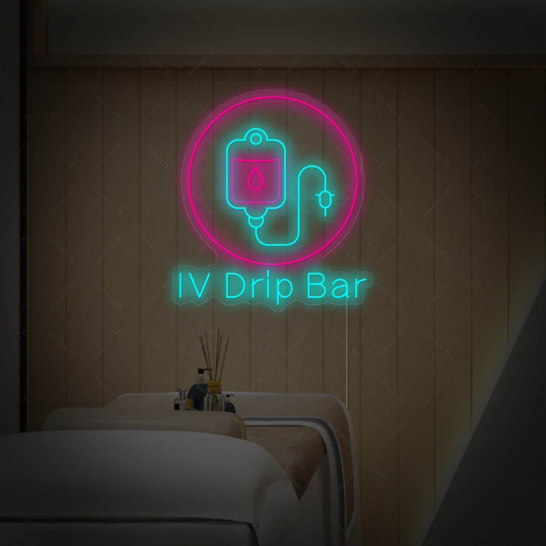 "Iv Drip Bar" Neonkyltti
