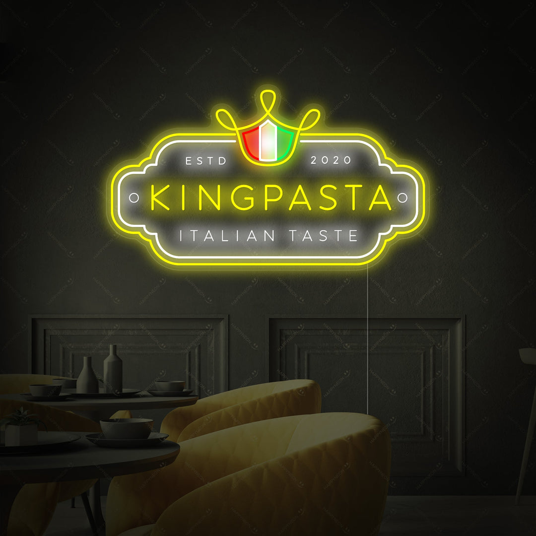 "King Pasta" Neonkyltti