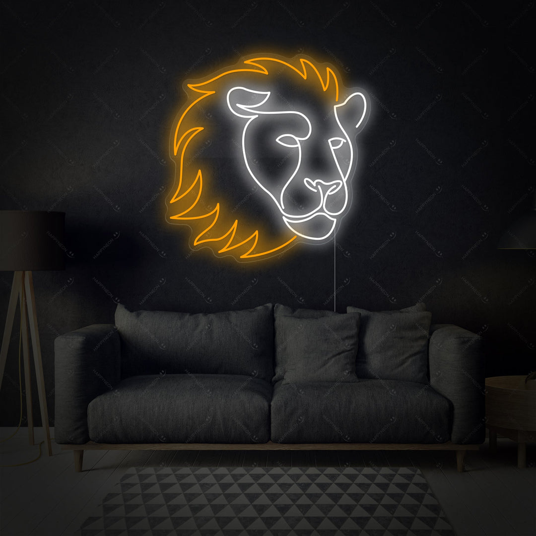"Leijona" Neonkyltti