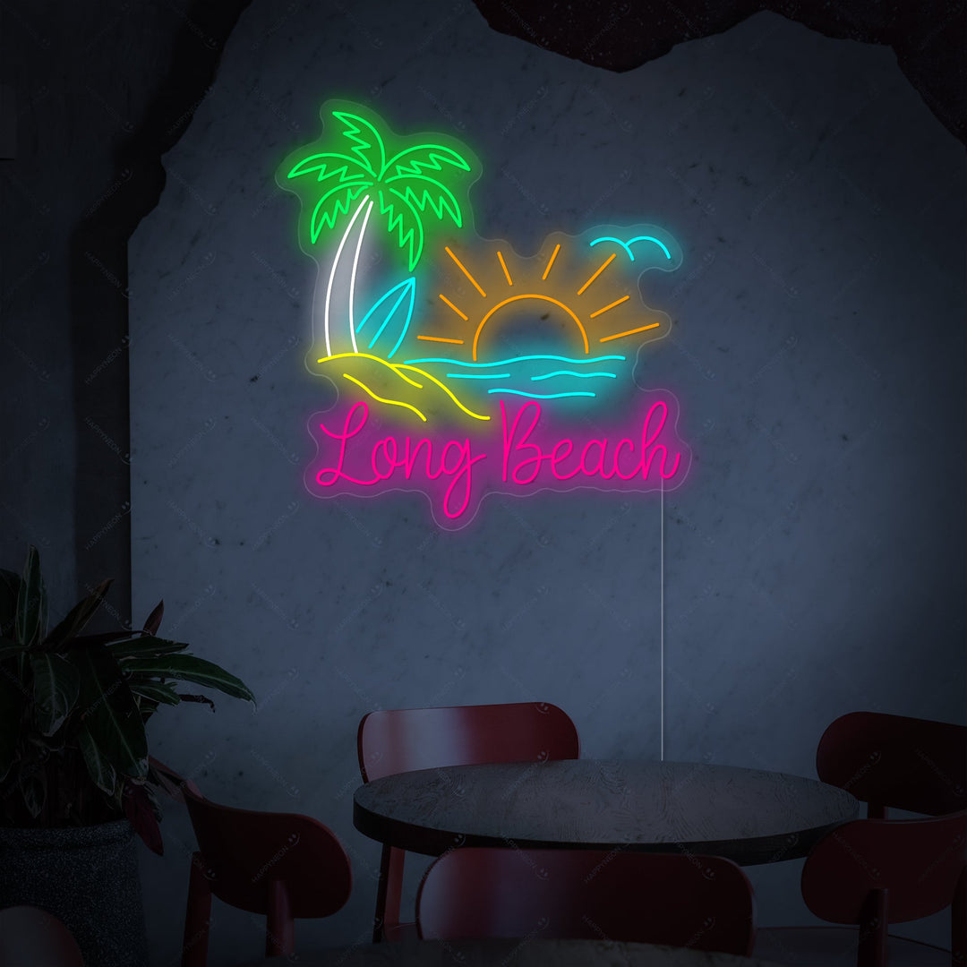 "Long Beach" Neonkyltti