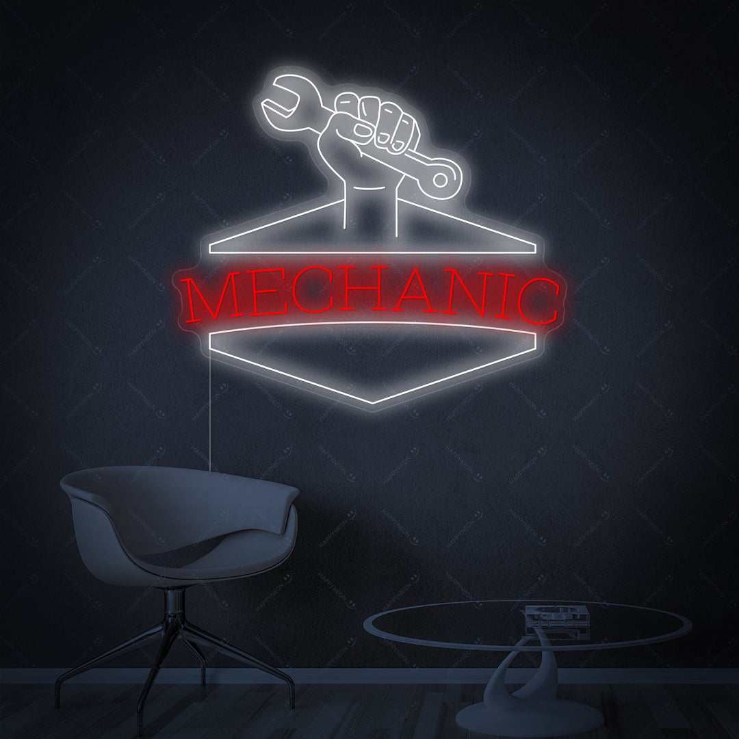"Mechanic" Neonkyltti