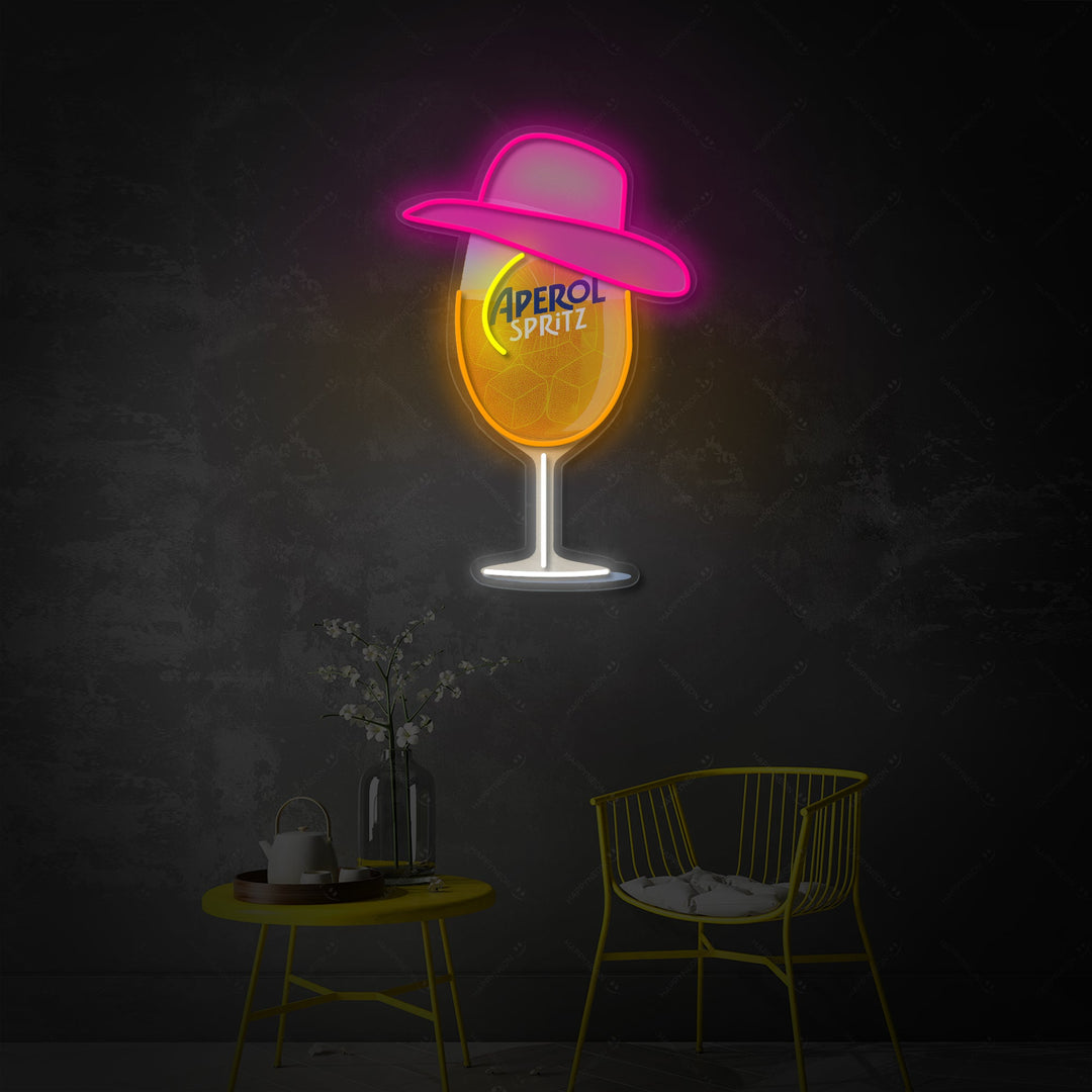 "Neiti Aperol" Neonkyltti