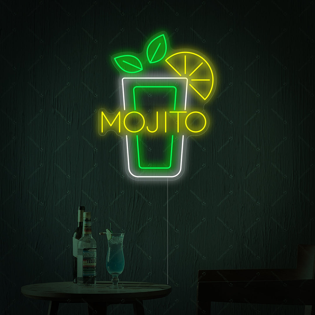 "Mojito viinilasi" Neonkyltti
