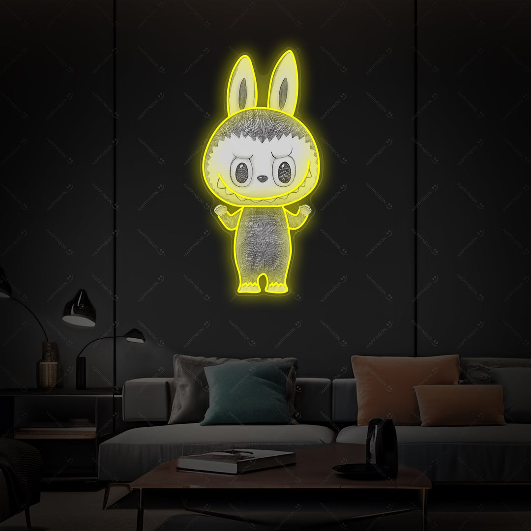 "Monster Labubu Sketch" Neonkyltti