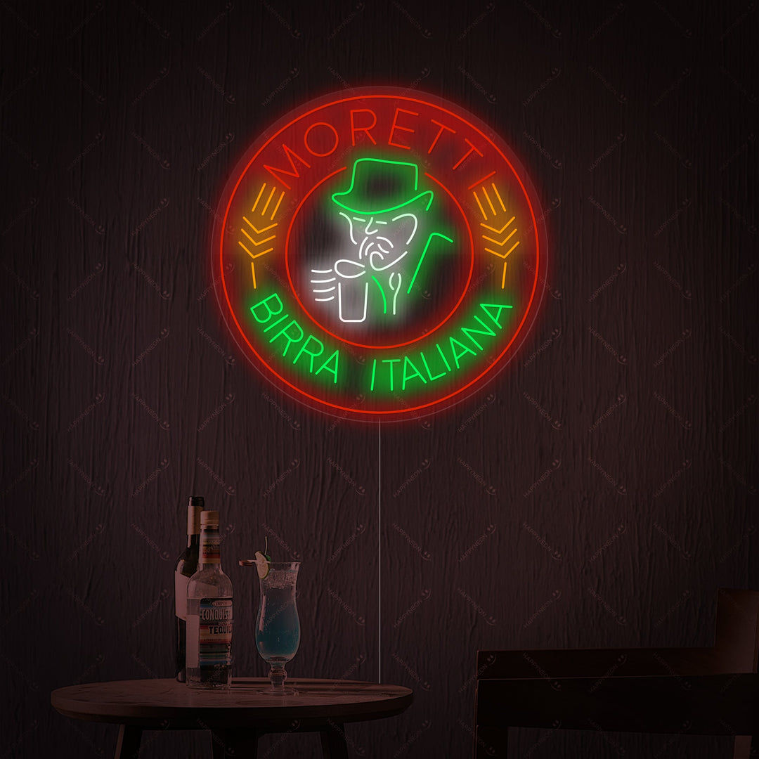 "Moretti Birra Italiana" Neonkyltti