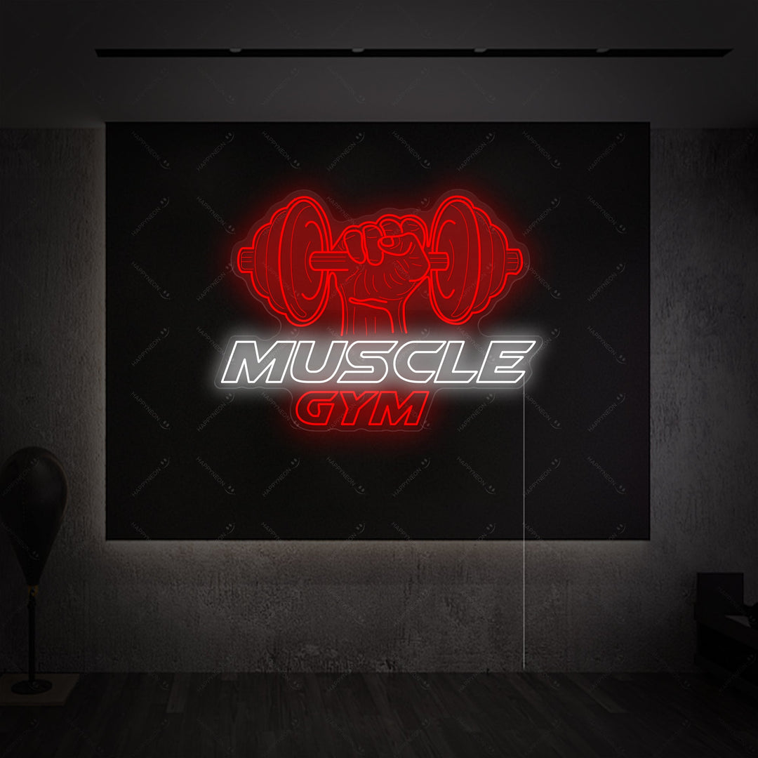 "Muscle Gym" Neonkyltti