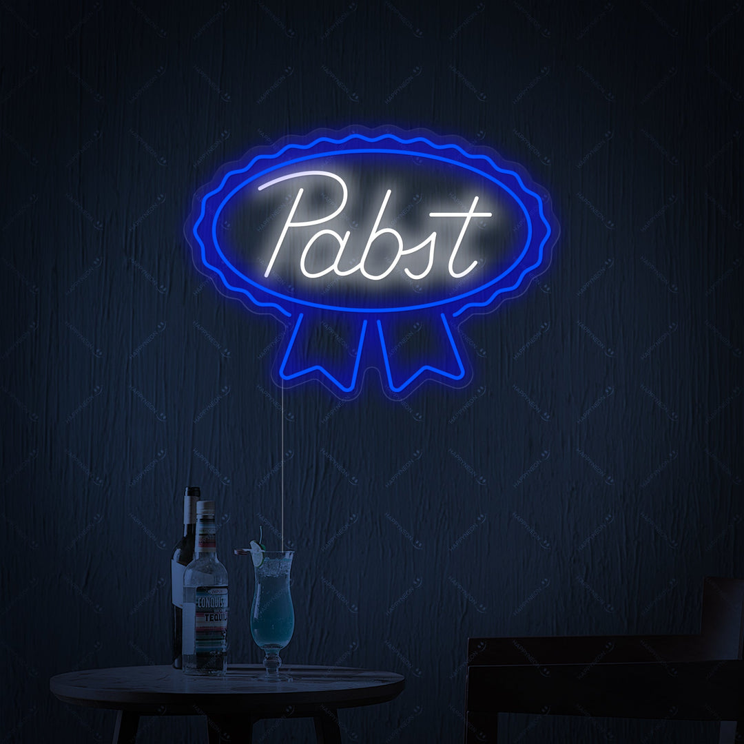 "New Pabst Blue Ribbon Lager Ale" Neonkyltti