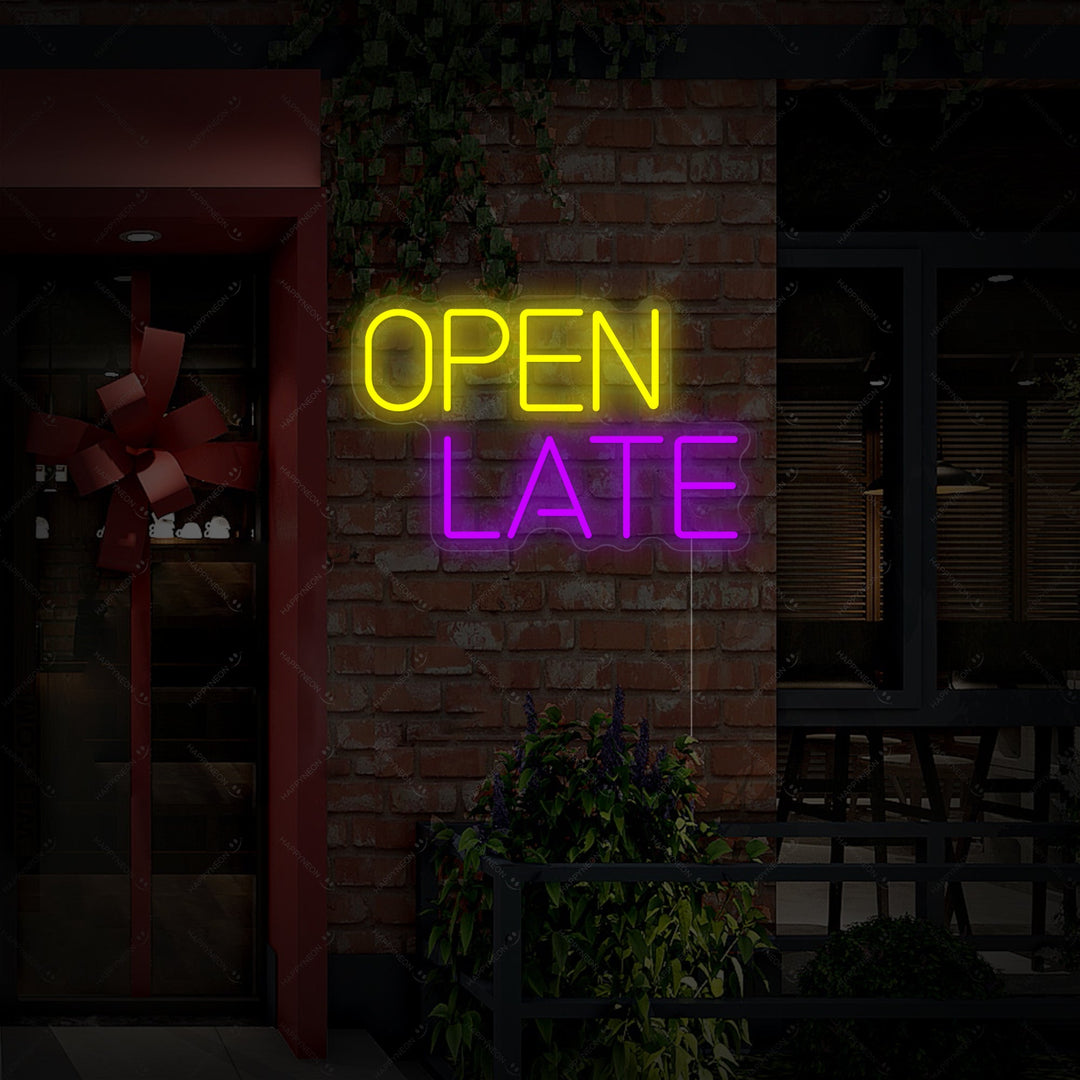 "Open Late" Neonkyltti