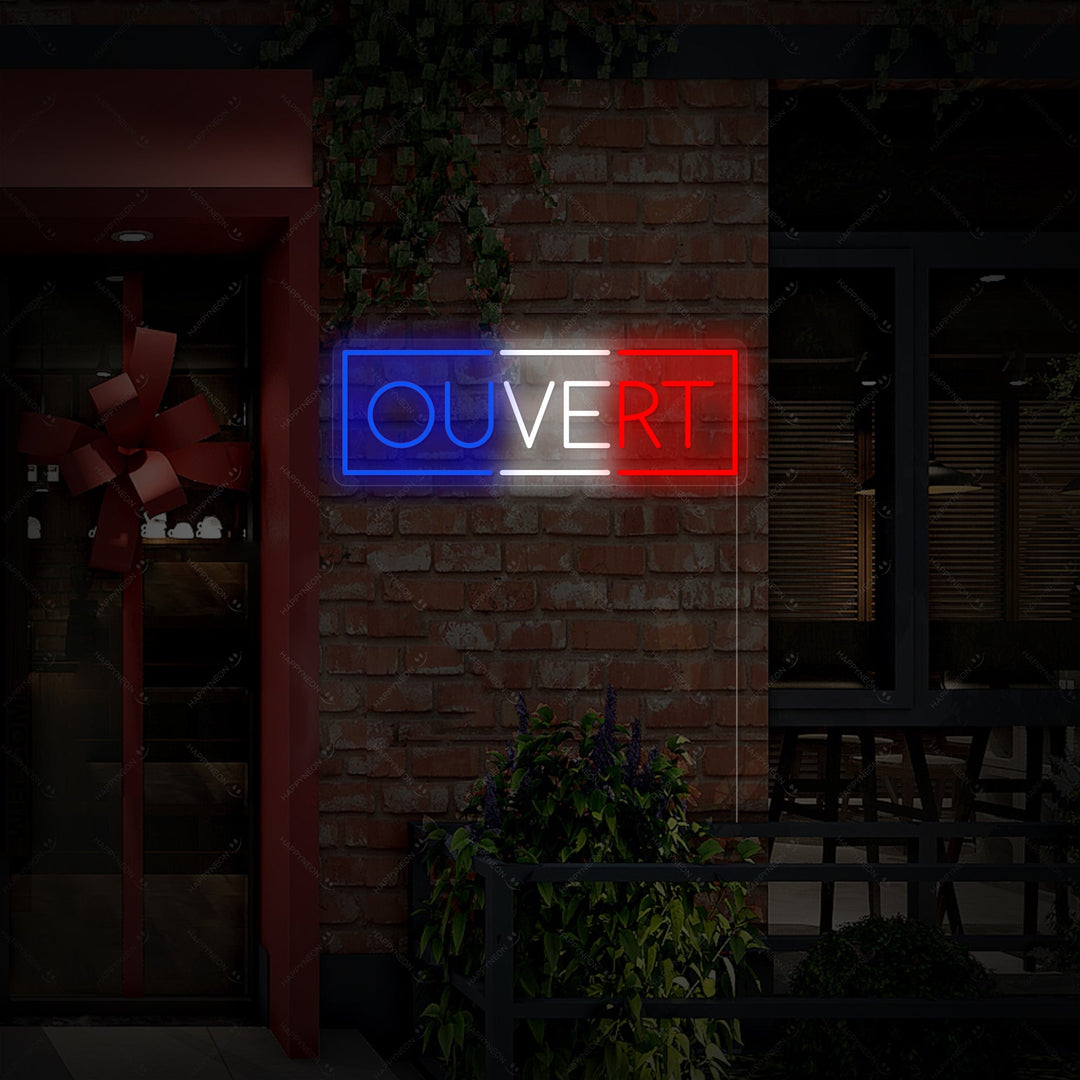 "Ouvert" Neonkyltti