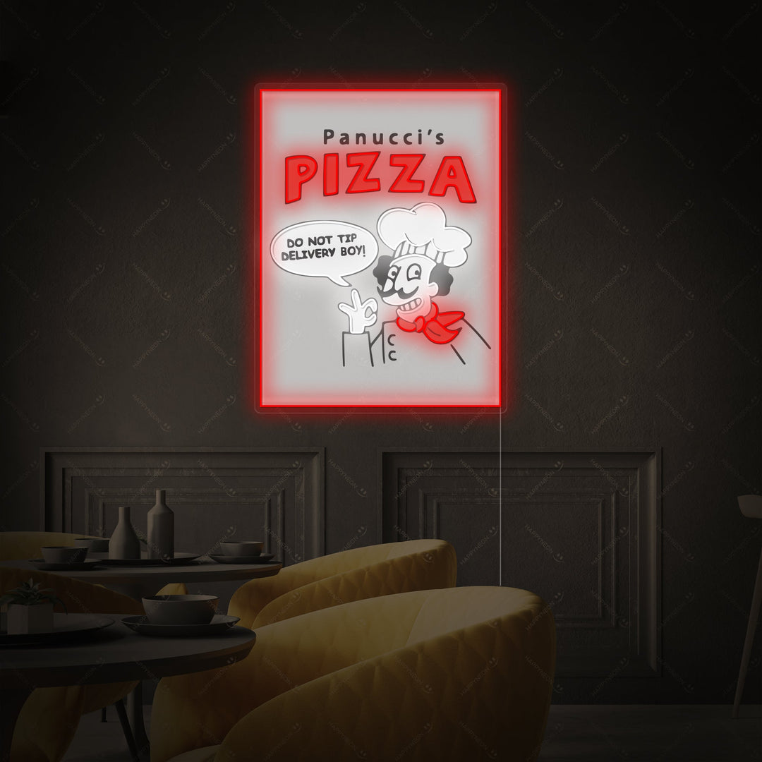 "Panucci's Pizza" Neonkyltti