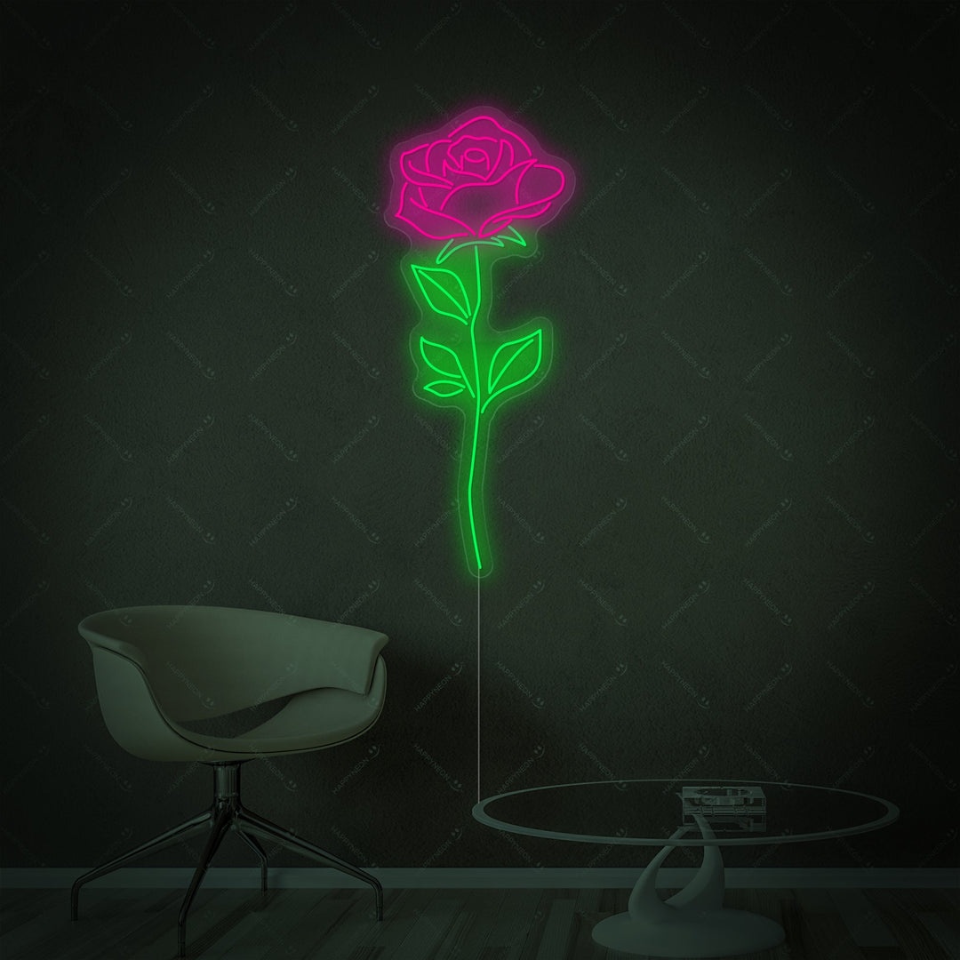 "Pink Rose" Neonkyltti