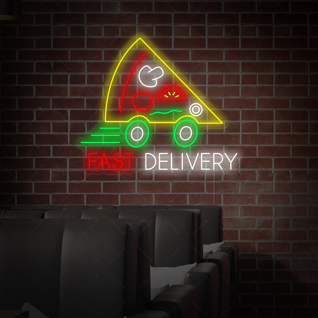 "Pizza Fast Delivery" Neonkyltti