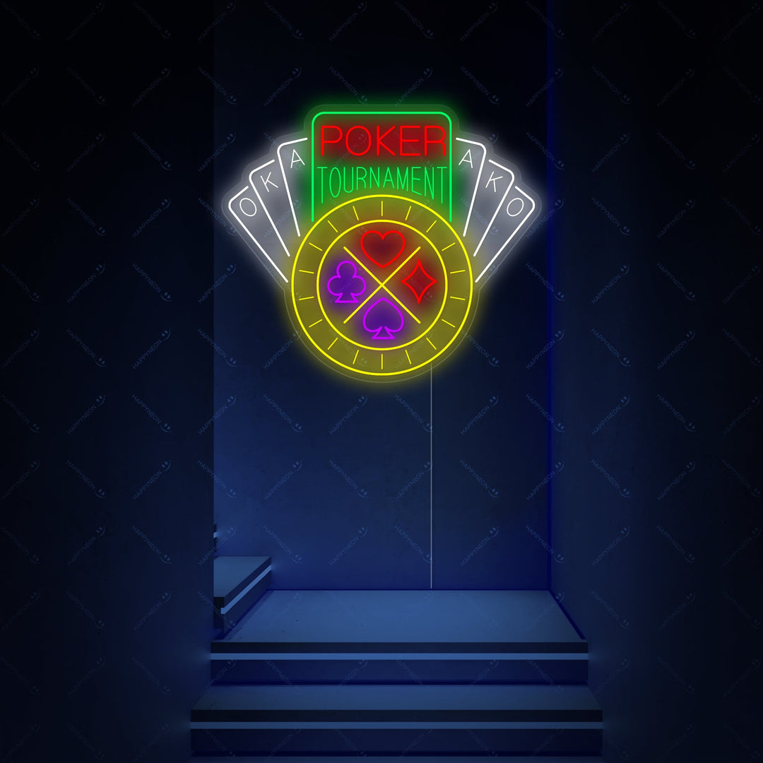 "Poker Tournament" Neonkyltti