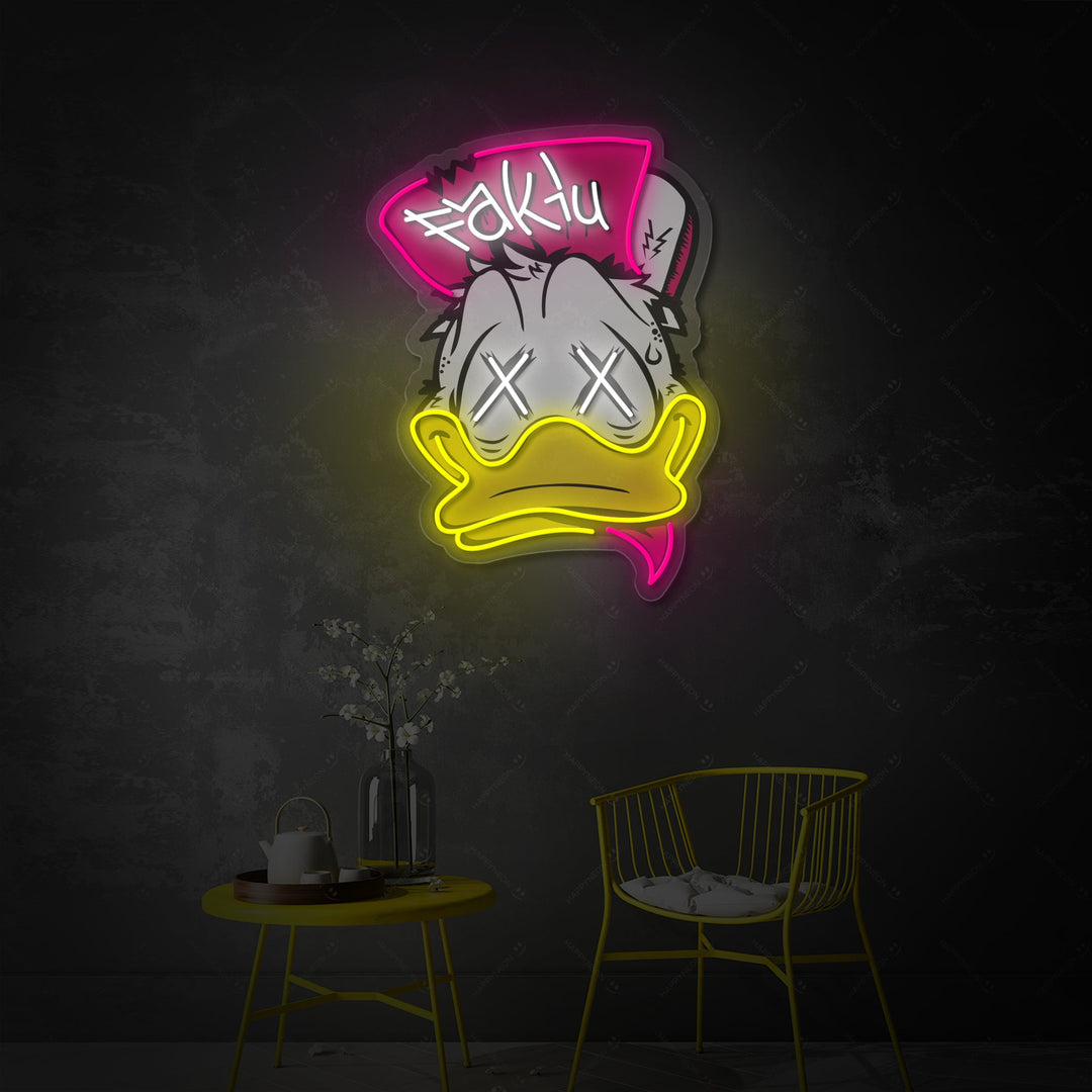 "Punk-ankka" Neonkyltti