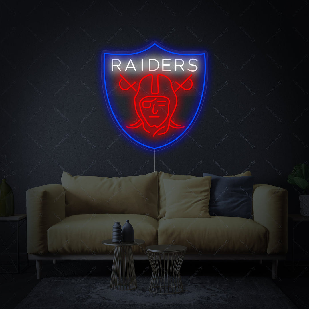 "Raiders" Neonkyltti