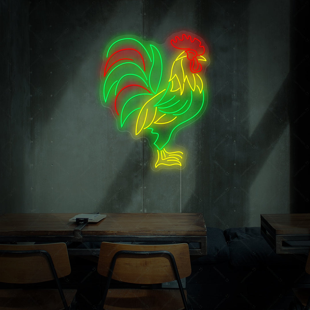 "Rooster" Neonkyltti