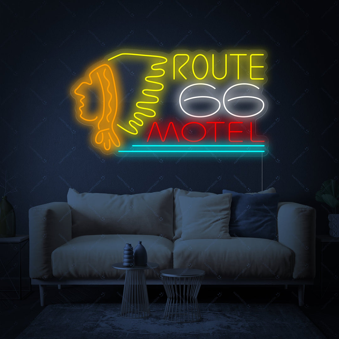 "Route 66 Motel" Neonkyltti