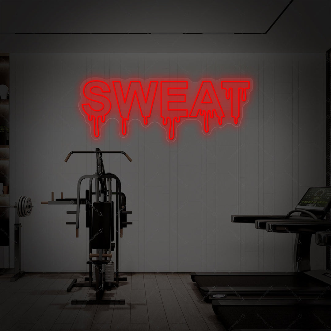 "Sweat" Neonkyltti