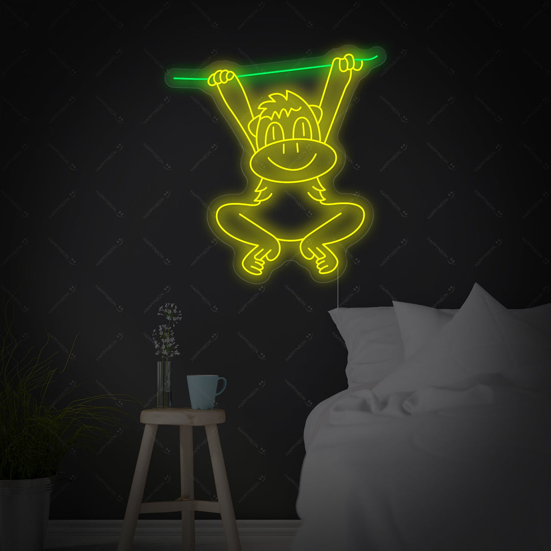 "Swinging Monkey" Neonkyltti