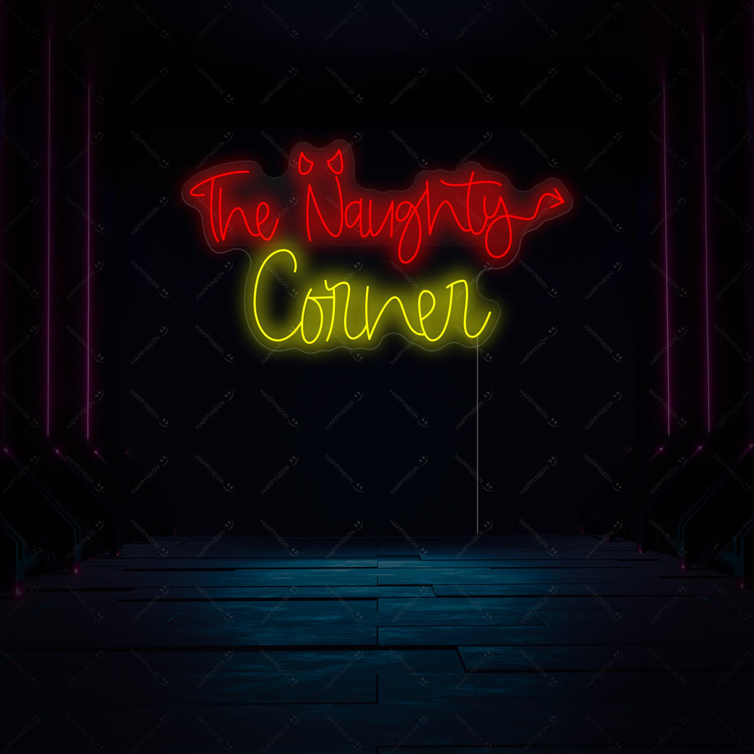 "The Naughty Corner" Neonkyltti