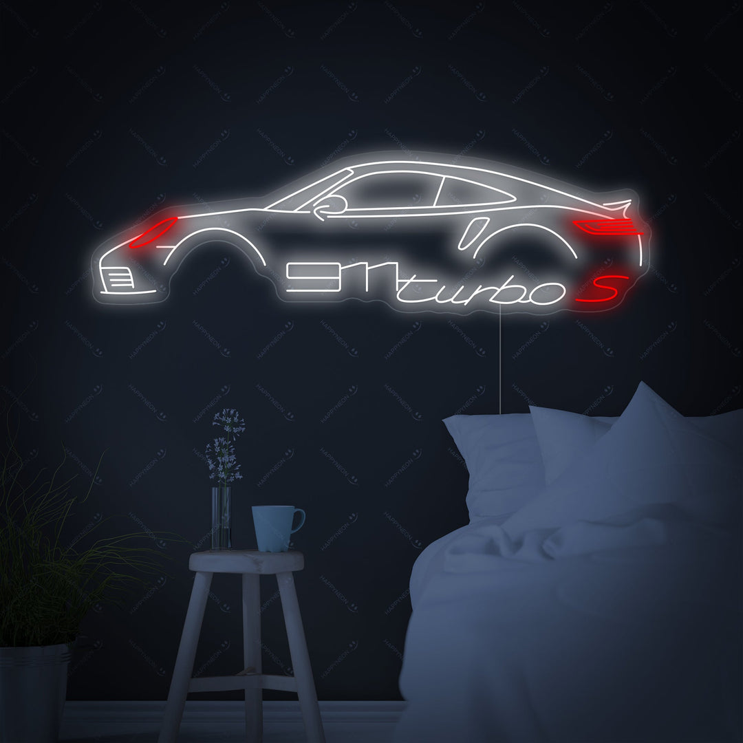"Turbo S auto" Neonkyltti
