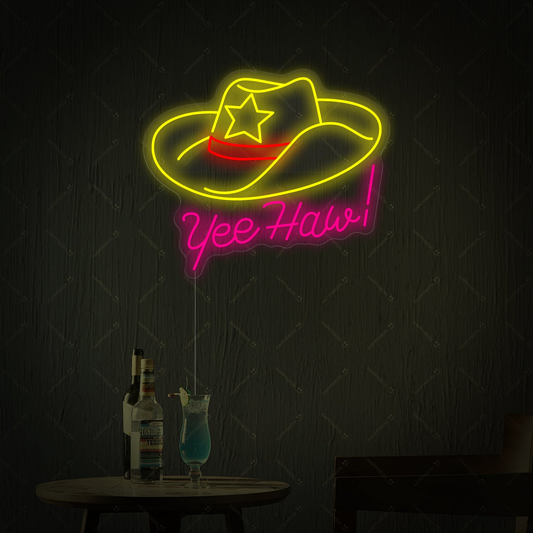 "Yeehaw" Neonkyltti