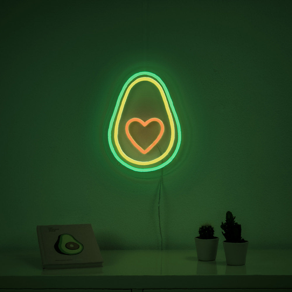 "Avokadosydän" Neonkyltti