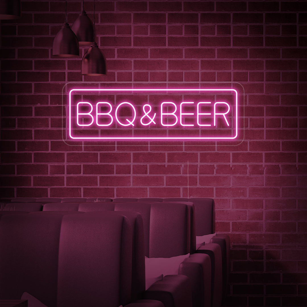 "BBQ Beer" Neonkyltti