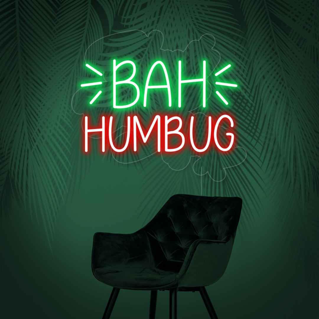 "Bah Humbug" Neonkyltti
